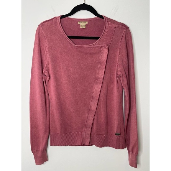 Ruff Hewn 100% Cotton Asymmetrical Button Down Sweater - Picture 1 of 5